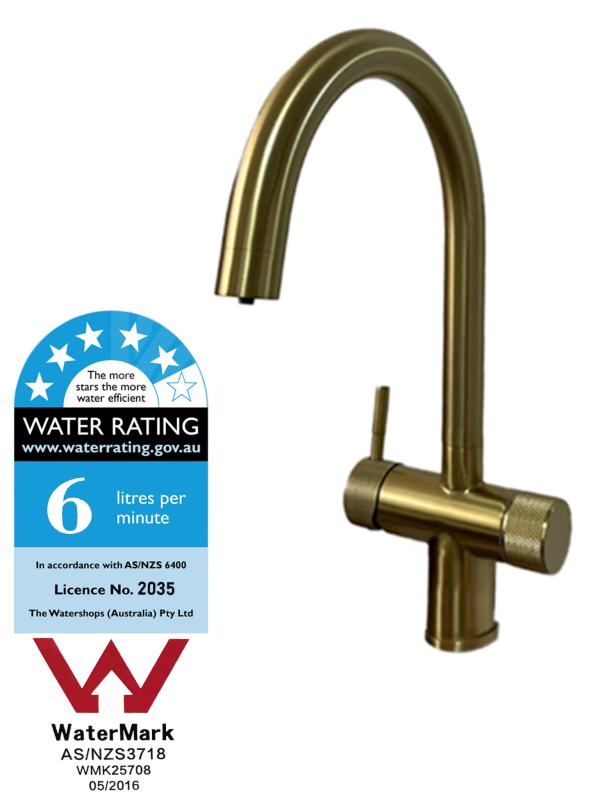 Cora Bronze/Stainless Steel Premium 3-Way Mixer Tap