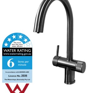 Cora Gunmetal/Stainless Steel Premium 3-Way Mixer Tap