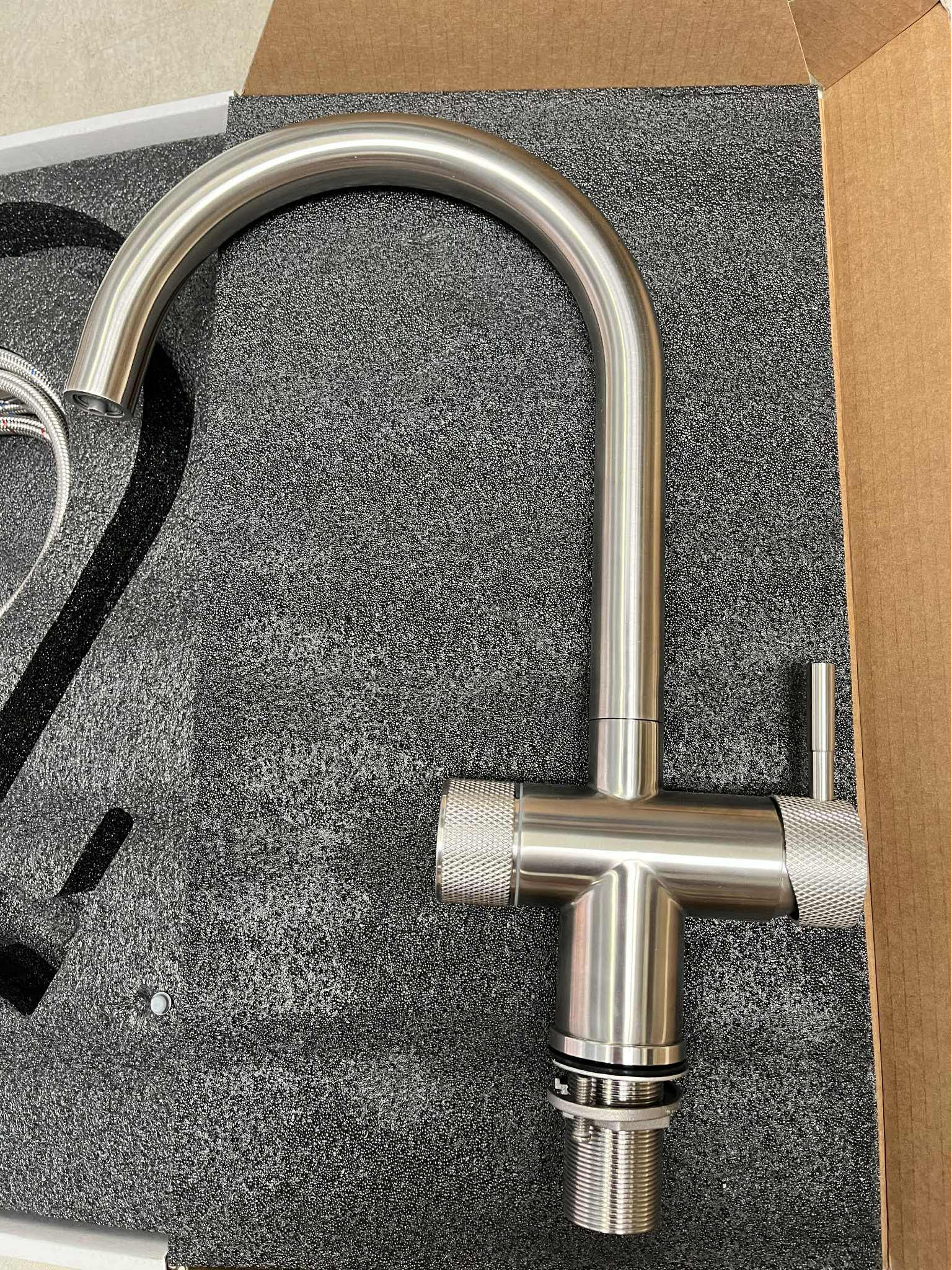 Cora Nickel/Stainless Steel Premium 3-Way Mixer Tap - Image 2